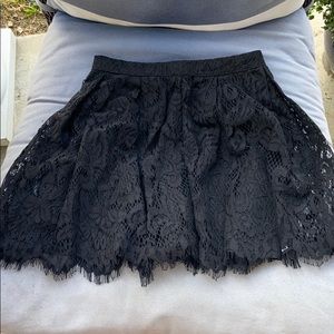 Black mini skirt